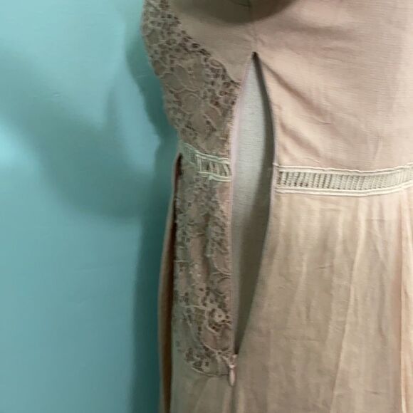 Raga Beige Boho Lace Inlay Mini Dress - Picture 6 of 9
